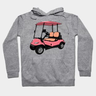 Golf cart / golf buggy cartoon illustration Hoodie